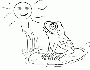 frog colouring in